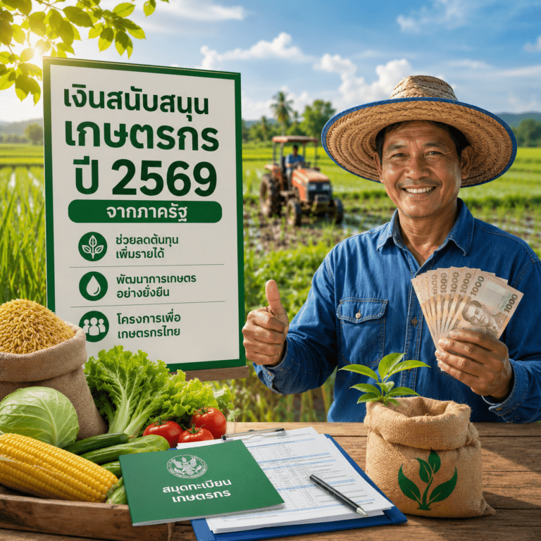 เงินอุดหนุนเกษตรกรจากรัฐบาล ปี 2026