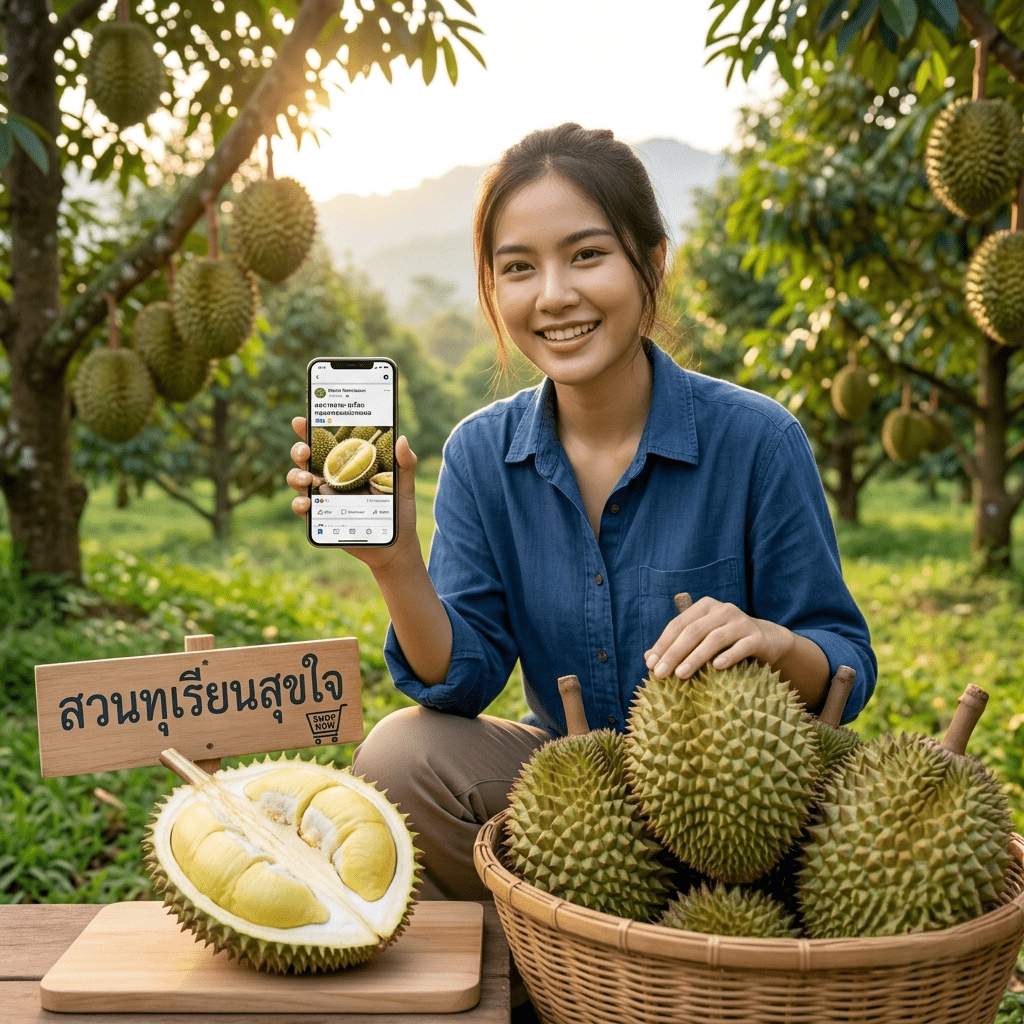 เกษตรกรไทยขายสินค้าเกษตร