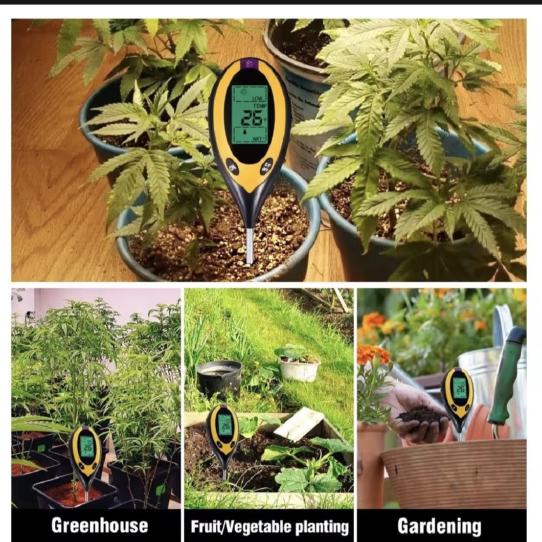 เครื่องวัดดิน 4 อิน 1 Soil Moisture Meter วัดค่า pH ความชื้น แสงแดด และอุณหภูมิดิน ใช้งานง่าย พกพาสะดวก - Image 6