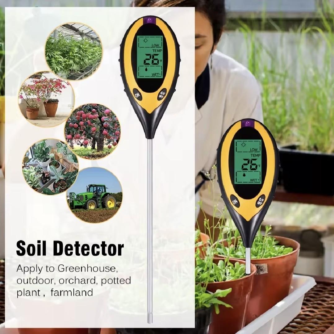 เครื่องวัดดิน 4 อิน 1 Soil Moisture Meter วัดค่า pH ความชื้น แสงแดด และอุณหภูมิดิน ใช้งานง่าย พกพาสะดวก - Image 2