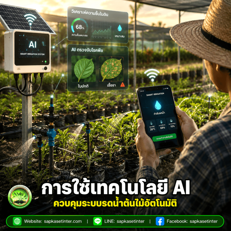 การใช้เทคโนโลยี AI ควบคุมระบบรดน้ำอัตโนมัติ