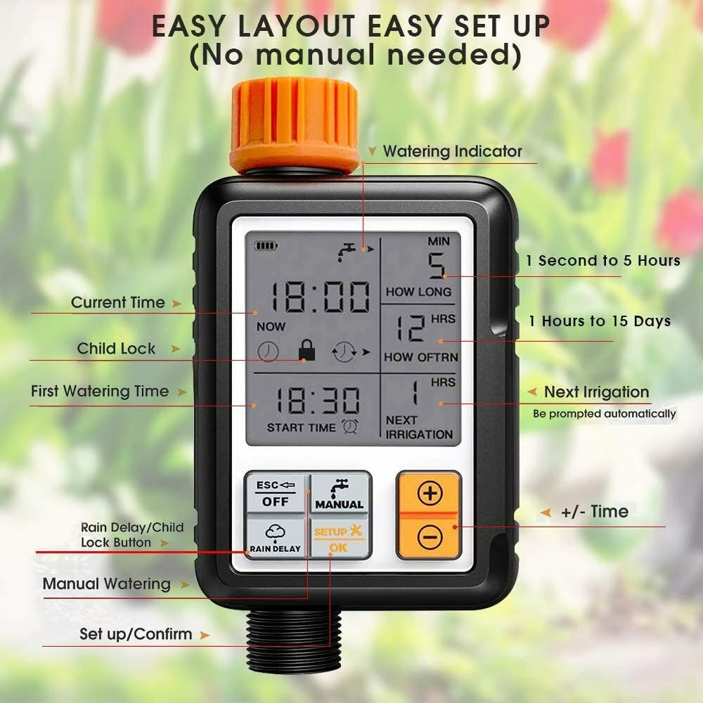 เครื่องรดน้ำอัตโนมัติ ตั้งเวลา LCD Water Timer ระบบดิจิตอล - Image 3