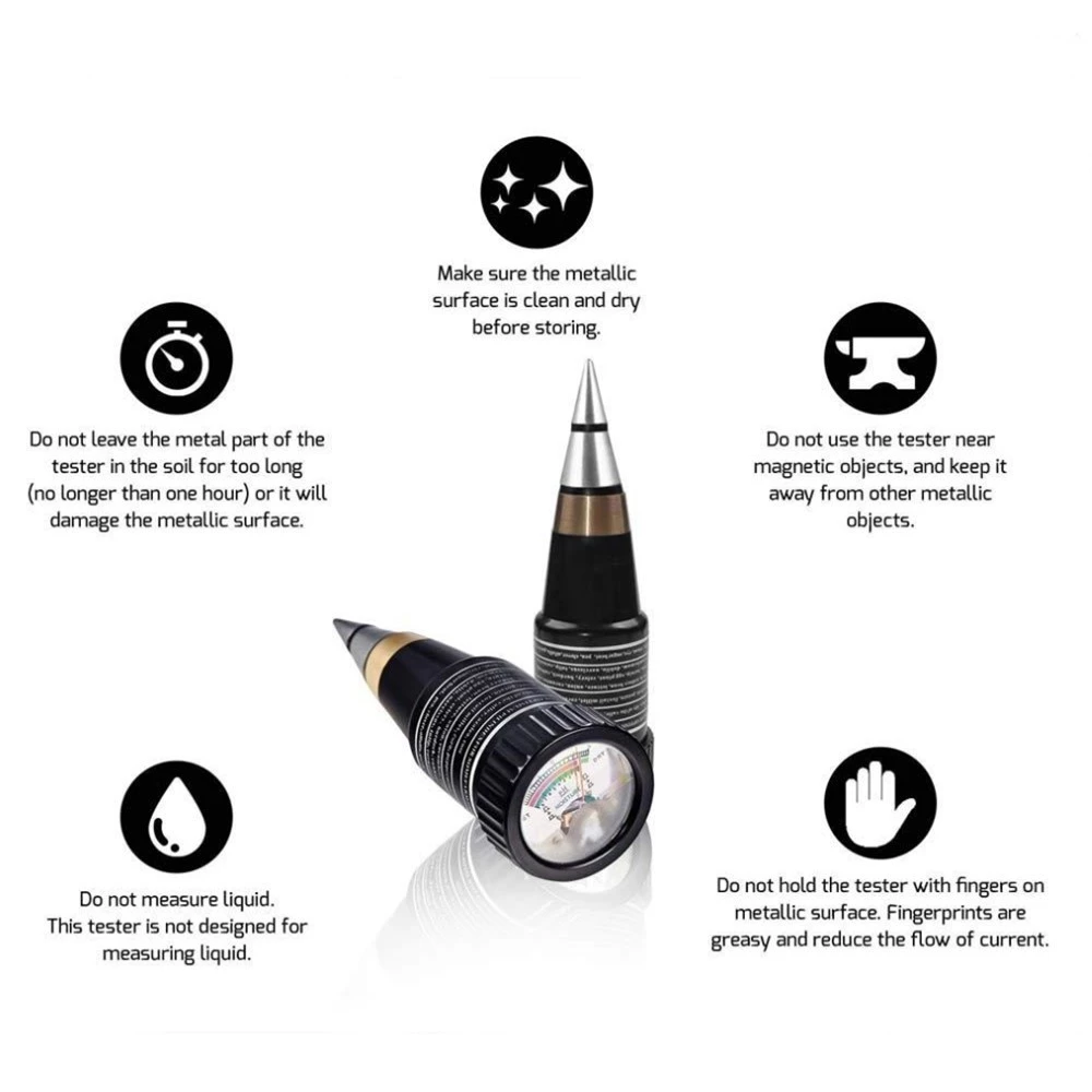 เครื่องวัดค่า pH และความชื้นดิน VT-05 หน้าปัดอนาล็อก ไม่ใช้แบตเตอรี่ - Image 5