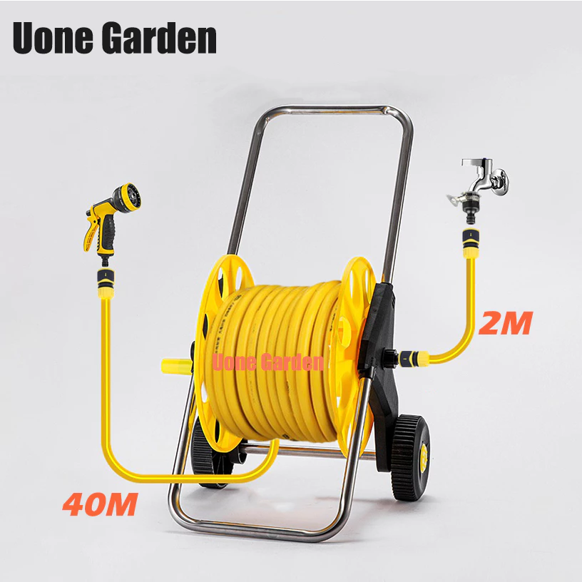 ชุดสายยางรดน้ำม้วนเก็บอัตโนมัติ Uone Garden พร้อมโรลเก็บสาย หัวฉีดปรับได้ 10 แบบ ยาว 20 เมตร - Image 2